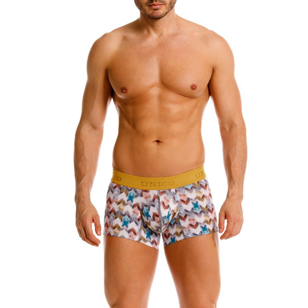 Mundo Unico Men's Mid-Length Boxer Briefs - Cielo Negro Solid Black Cotton