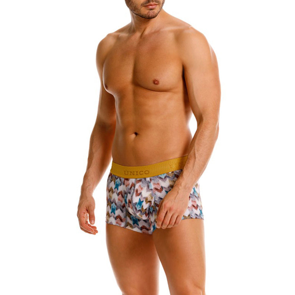 Mundo Unico Men's Mid-Length Boxer Briefs - Cielo Negro Solid Black Cotton
