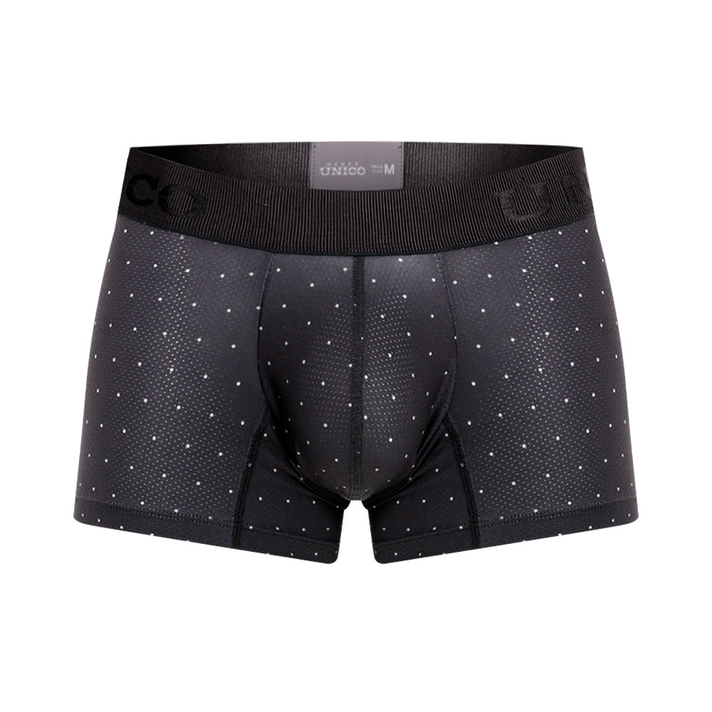 Mundo Unico Men’s Bóxer Corto Salar Gris - Perforated Microfiber Trunk Underwear with Suspension Pouch