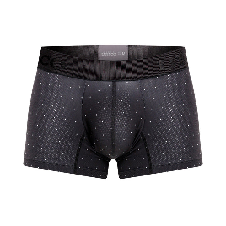 Mundo Unico Men’s Bóxer Corto Salar Gris - Perforated Microfiber Trunk Underwear with Suspension Pouch