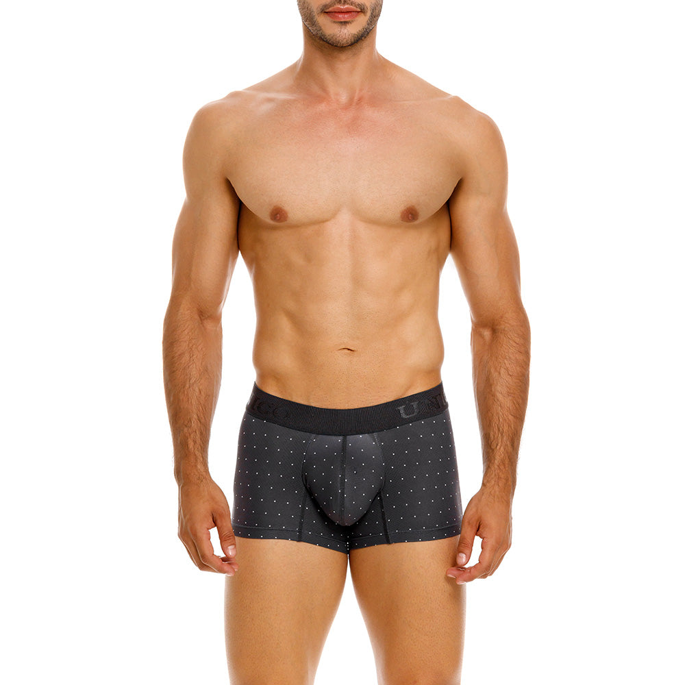 Mundo Unico Men’s Bóxer Corto Salar Gris - Perforated Microfiber Trunk Underwear with Suspension Pouch