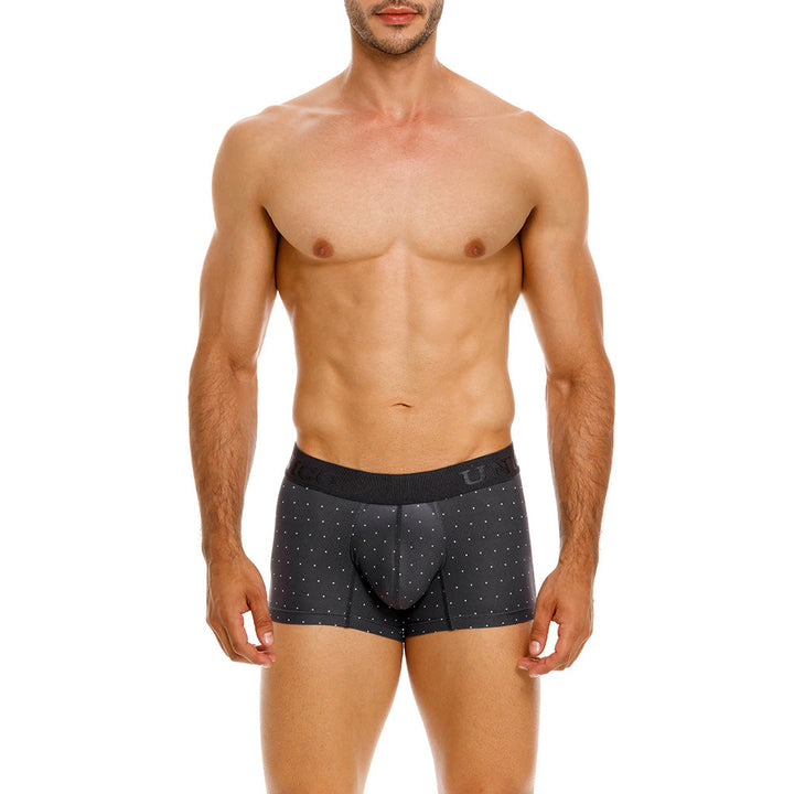 Mundo Unico Men’s Bóxer Corto Salar Gris - Perforated Microfiber Trunk Underwear with Suspension Pouch