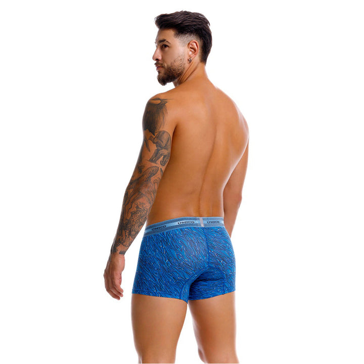 Mundo Unico men's blue microperforated microfiber short boxer Torzal – view 7