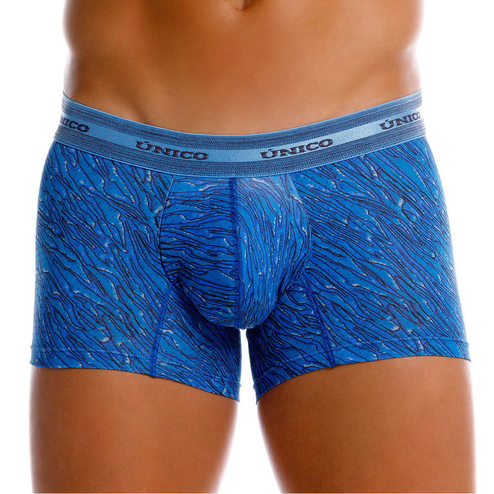 Mundo Unico men's blue microperforated microfiber short boxer Torzal – view 8
