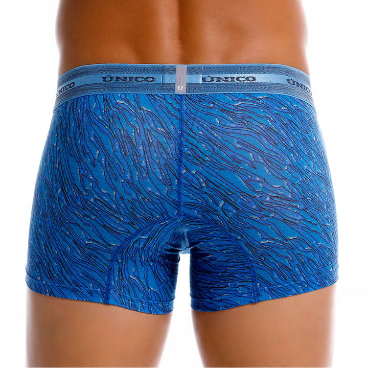 Mundo Unico men's blue microperforated microfiber short boxer Torzal – view 9