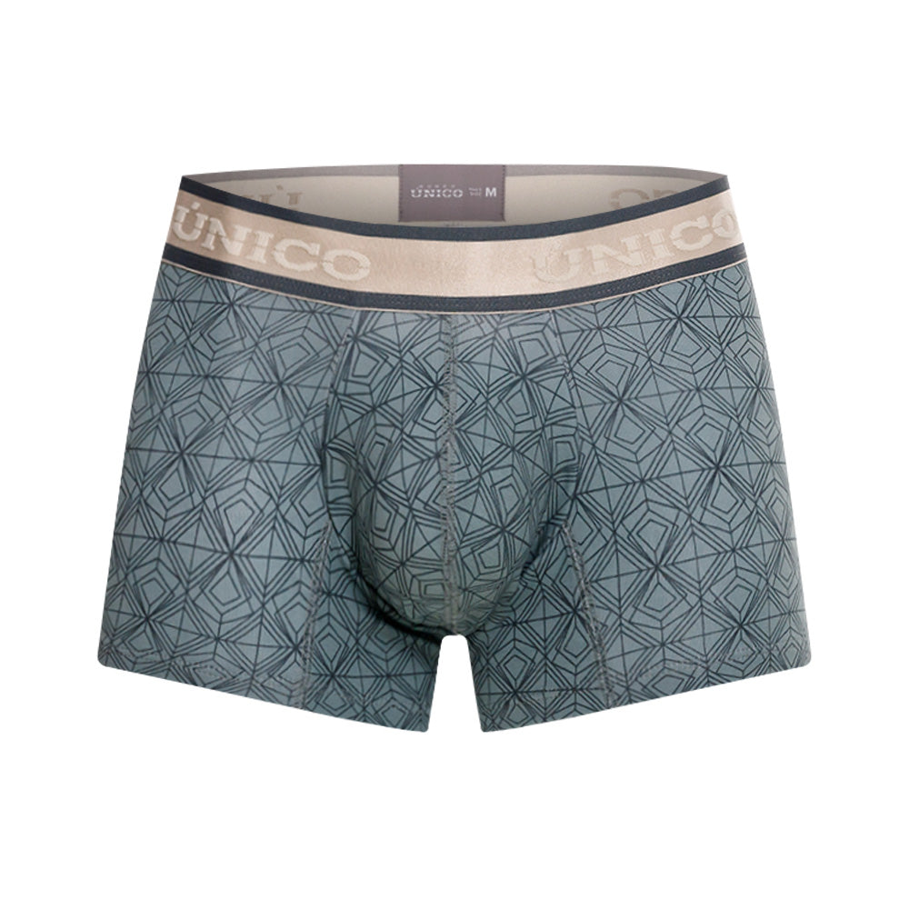 Mundo Unico Men's Transitorio Short Boxer Briefs - Gray Microfiber Athletic Trunks