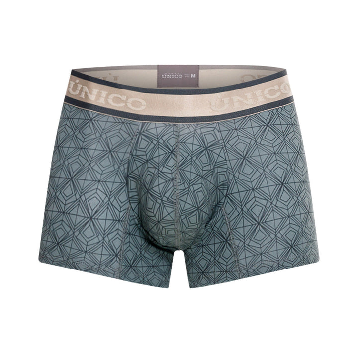 Mundo Unico Men's Transitorio Short Boxer Briefs - Gray Microfiber Athletic Trunks