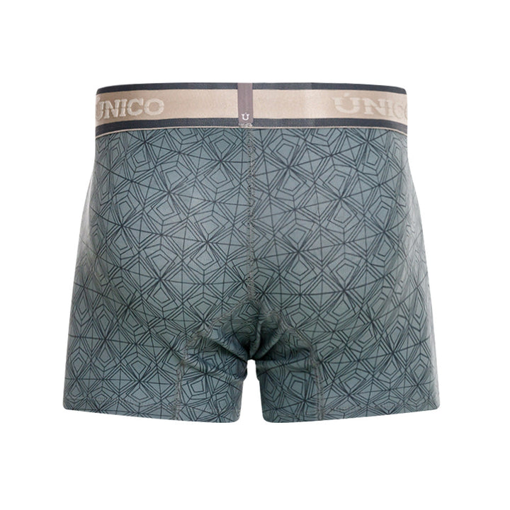 Mundo Unico Men's Transitorio Short Boxer Briefs - Gray Microfiber Athletic Trunks