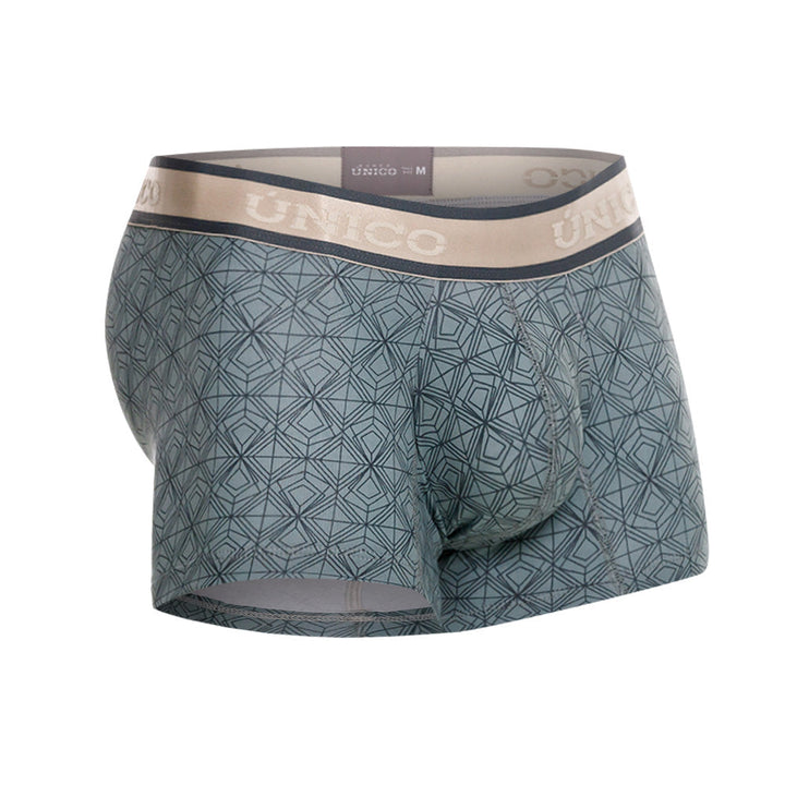 Mundo Unico Men's Transitorio Short Boxer Briefs - Gray Microfiber Athletic Trunks