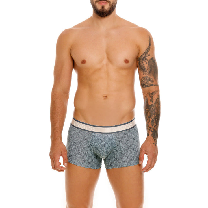 Mundo Unico Men's Transitorio Short Boxer Briefs - Gray Microfiber Athletic Trunks