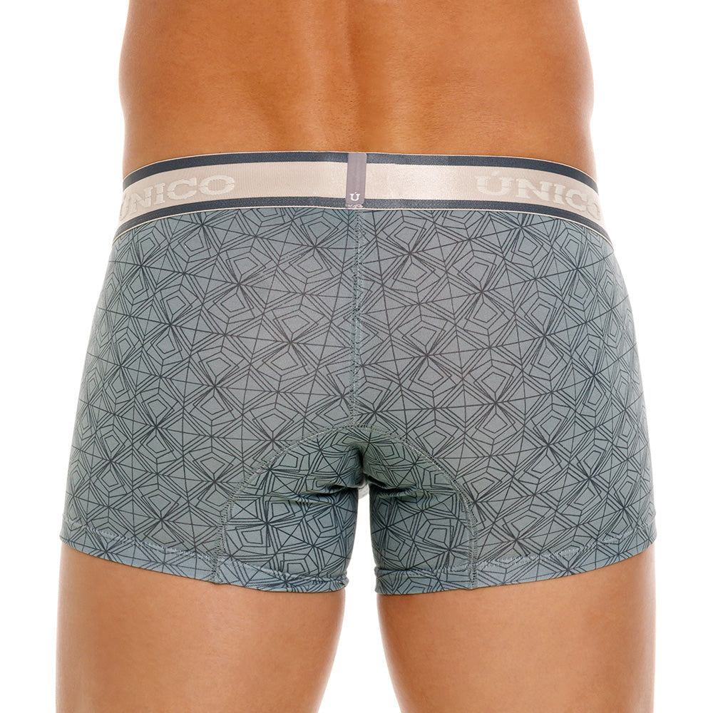 Mundo Unico Men's Transitorio Short Boxer Briefs - Gray Microfiber Athletic Trunks
