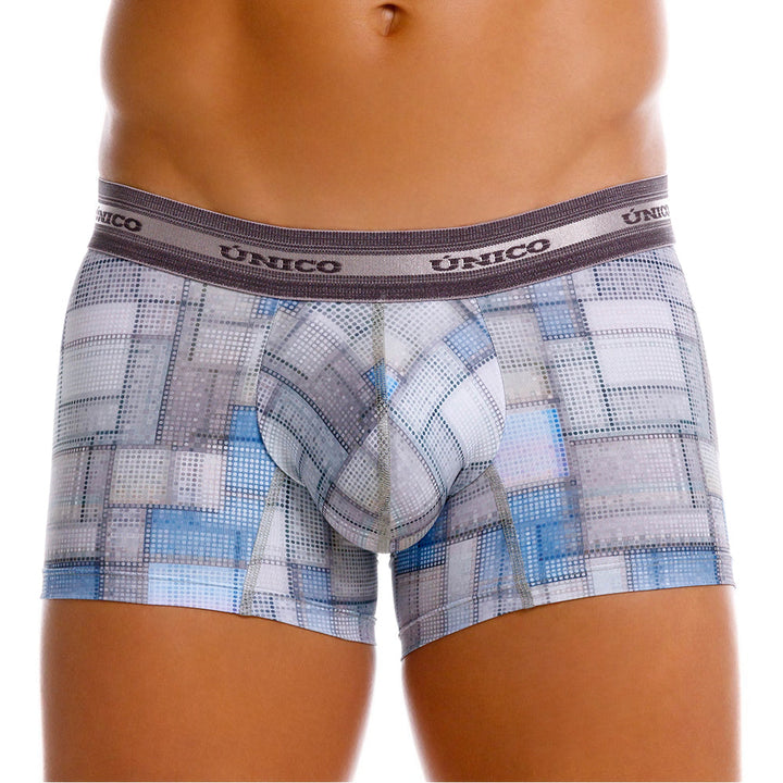 Mundo Unico men's grey printed microfiber short boxer Viñeta – view 8
