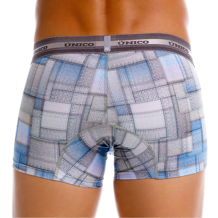 Mundo Unico men's grey printed microfiber short boxer Viñeta – view 9