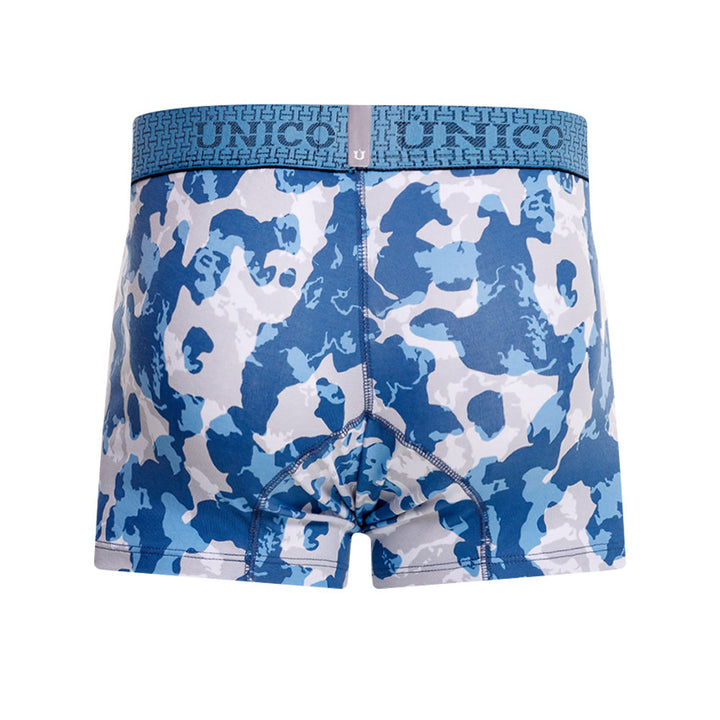 Mundo Unico Men’s Boxer Corto Vinilo Azul - Premium Printed Cotton Short Boxer Briefs with Support Pouch