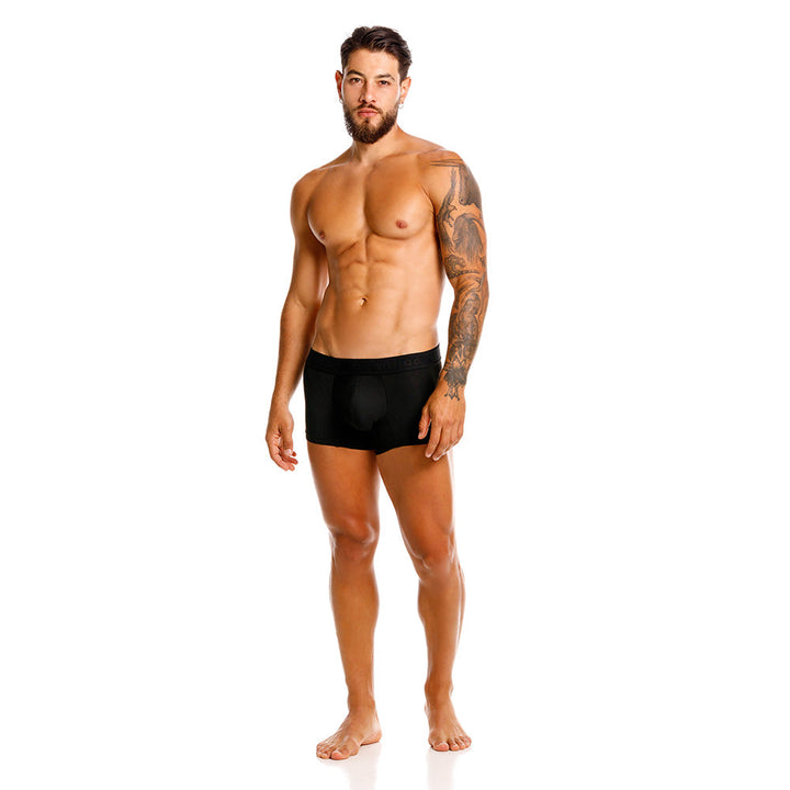 Mundo Único Black Trunk Underwear | Breathable Jacquard Microfiber w/ Urologist-Approved Pouch