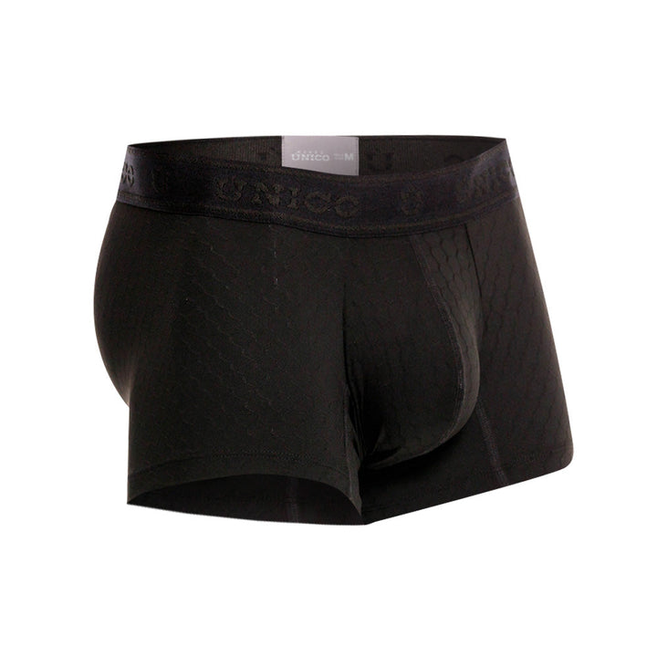 Mundo Único Black Trunk Underwear | Breathable Jacquard Microfiber w/ Urologist-Approved Pouch