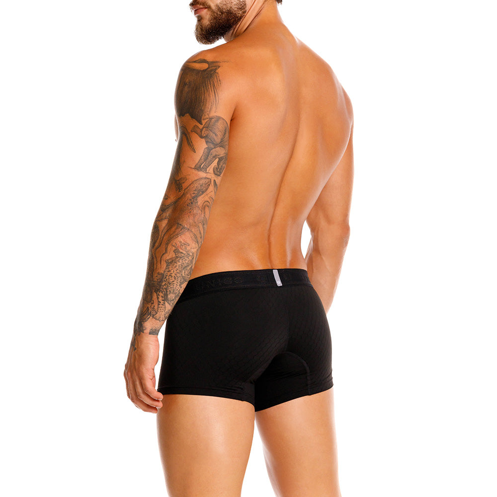 Mundo Único Black Trunk Underwear | Breathable Jacquard Microfiber w/ Urologist-Approved Pouch