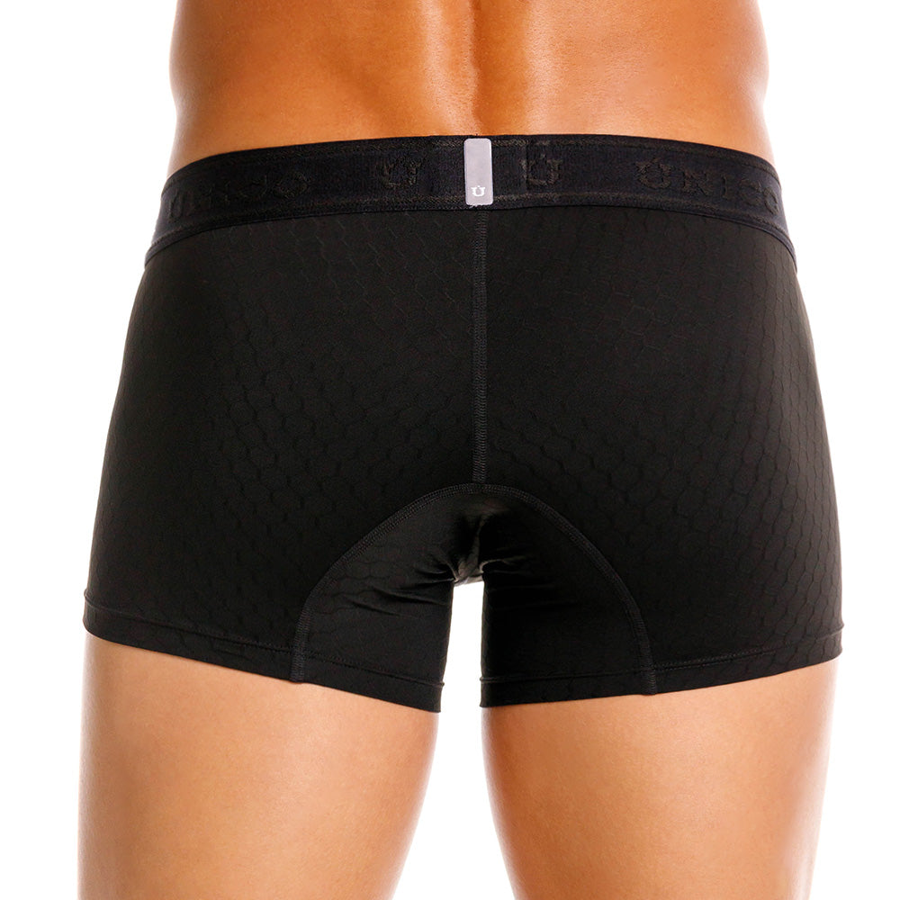 Mundo Único Black Trunk Underwear | Breathable Jacquard Microfiber w/ Urologist-Approved Pouch