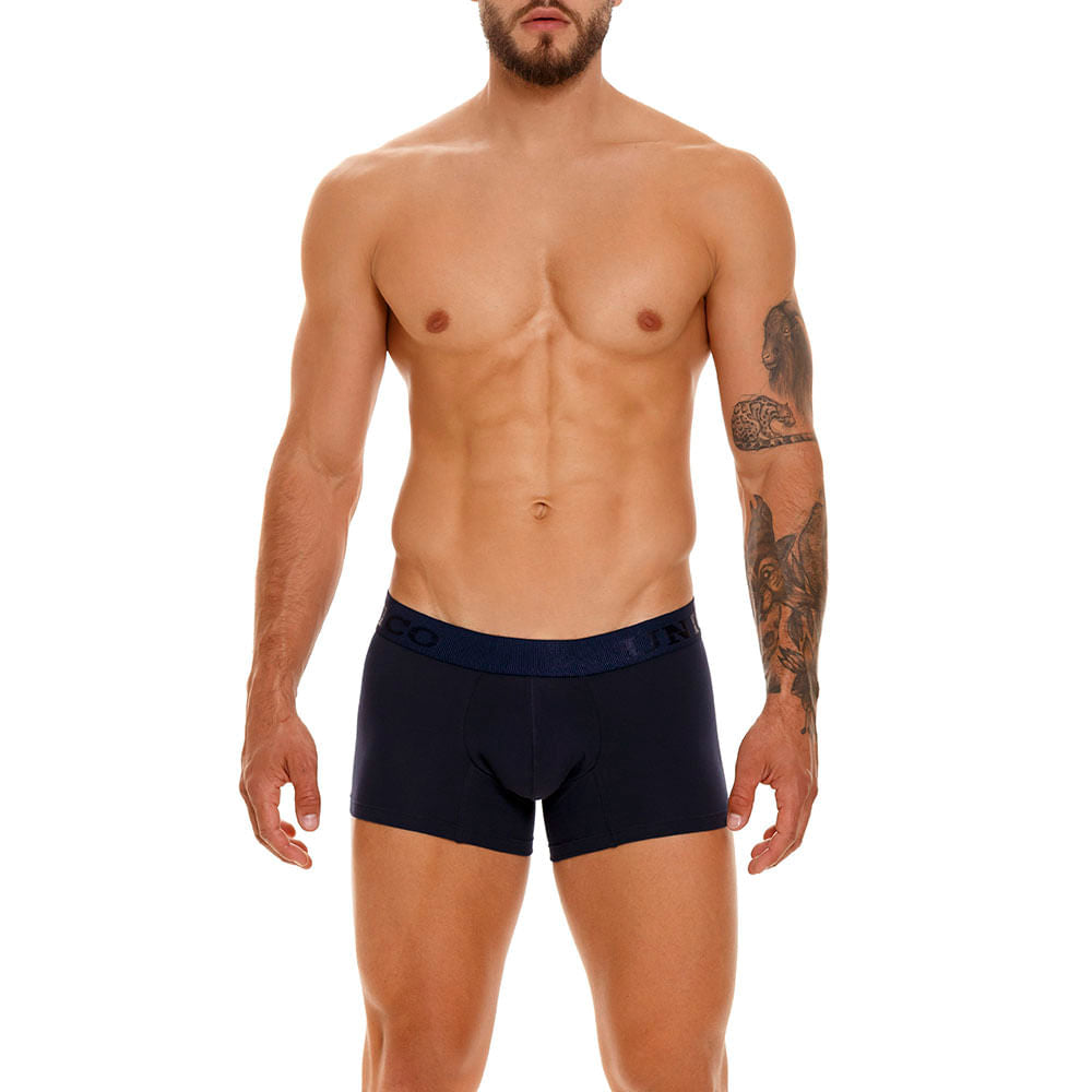 Unico Boxer Corto Ébano A23 - Men's Navy Blue Premium Cotton Trunk