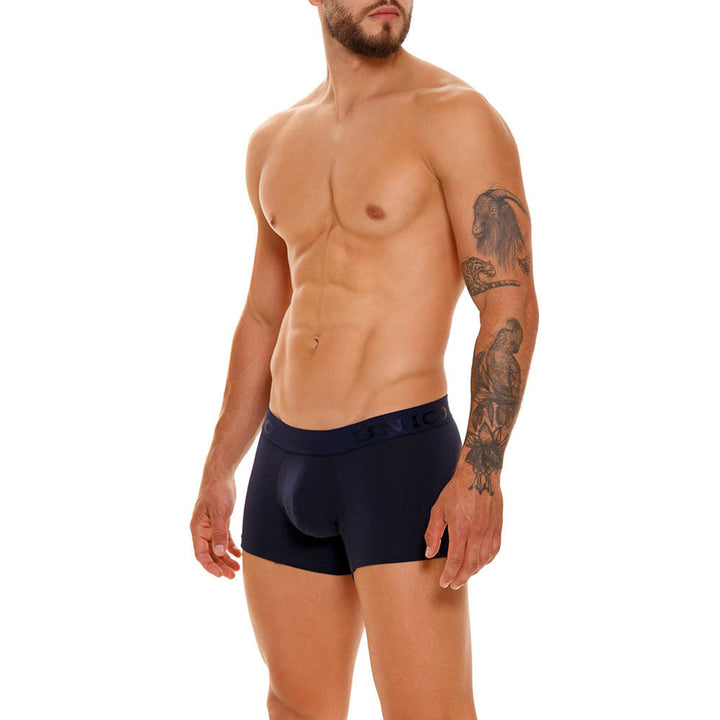 Unico Boxer Corto Ébano A23 - Men's Navy Blue Premium Cotton Trunk