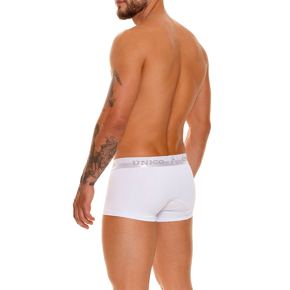 Unico Insular A23 Men's Cotton Short Boxer Briefs - Solid White