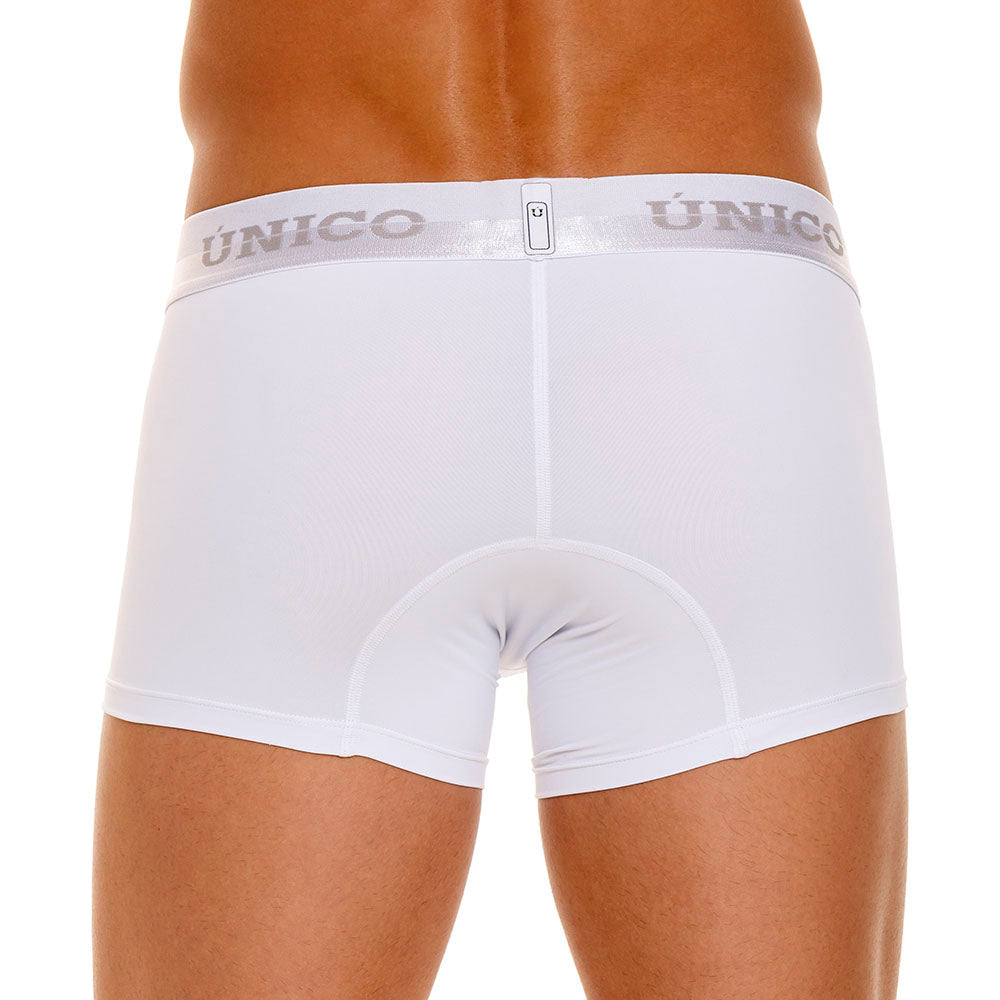 Unico Insular A23 Men's Cotton Short Boxer Briefs - Solid White