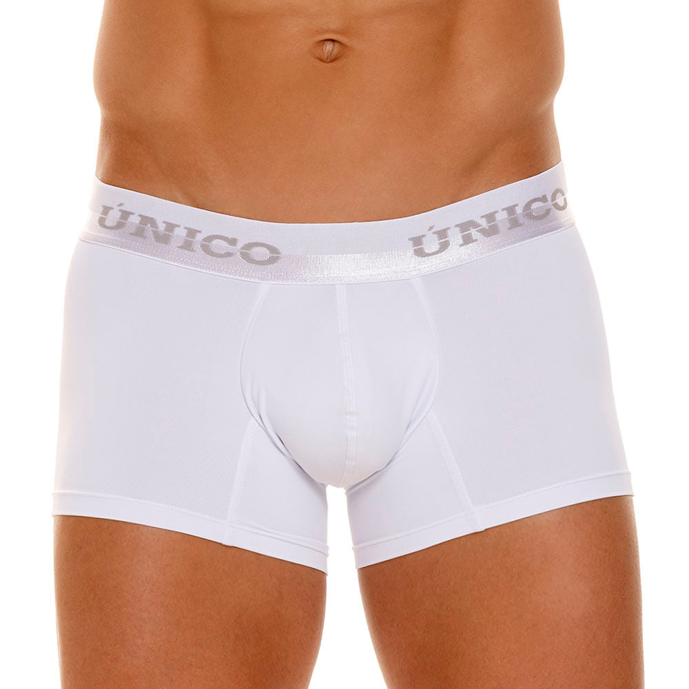 Unico Boxer Corto Marupa M23 - Men's White Microfiber Trunk Boxer Brief