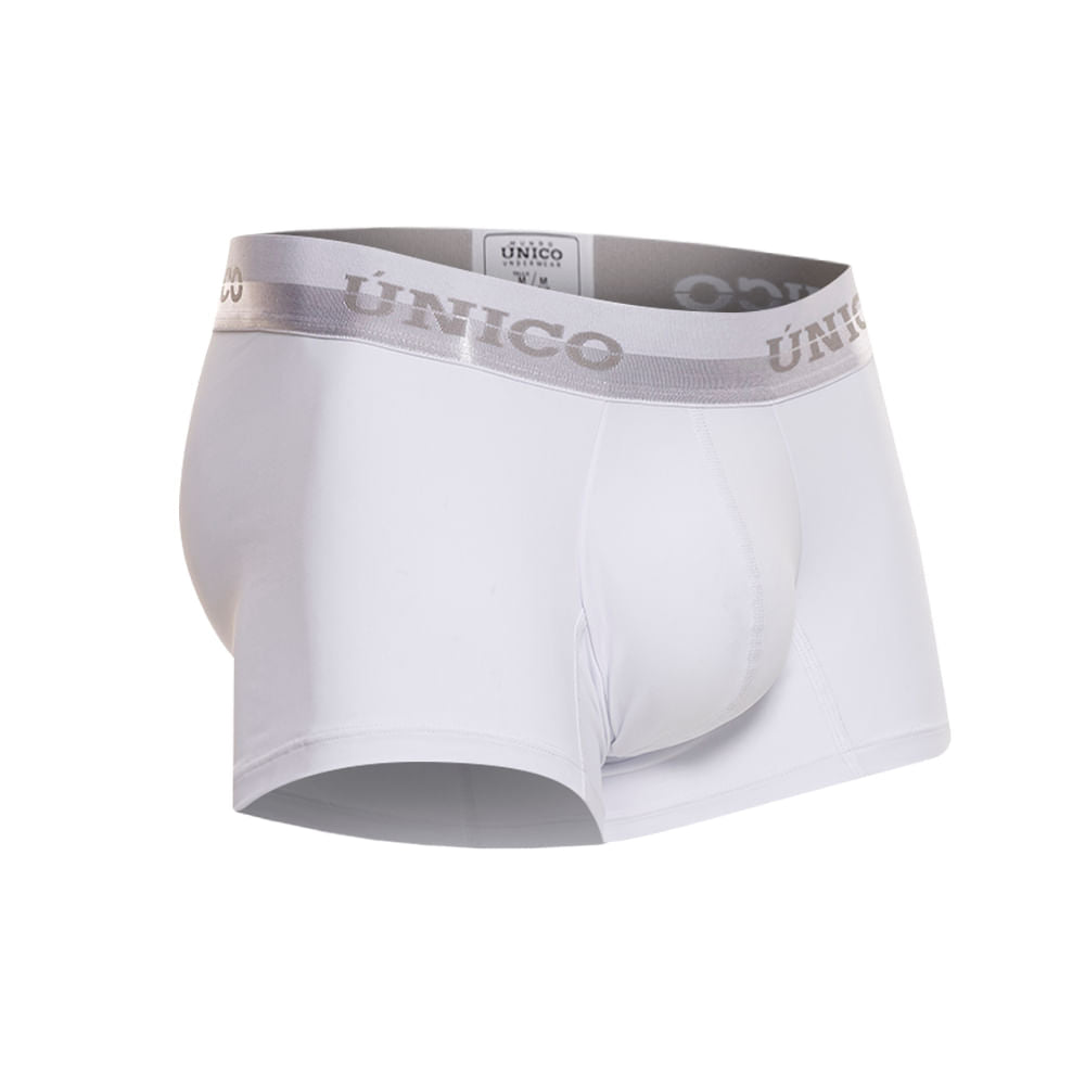 Unico Boxer Corto Marupa M23 - Men's White Microfiber Trunk Boxer Brief