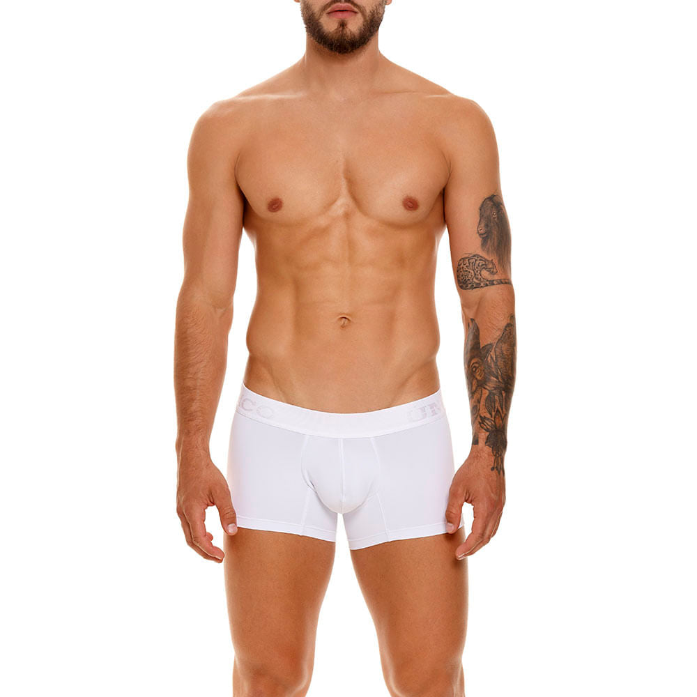Unico Boxer Corto Tilo M23 - Men's White Microfiber Trunk Boxer Brief
