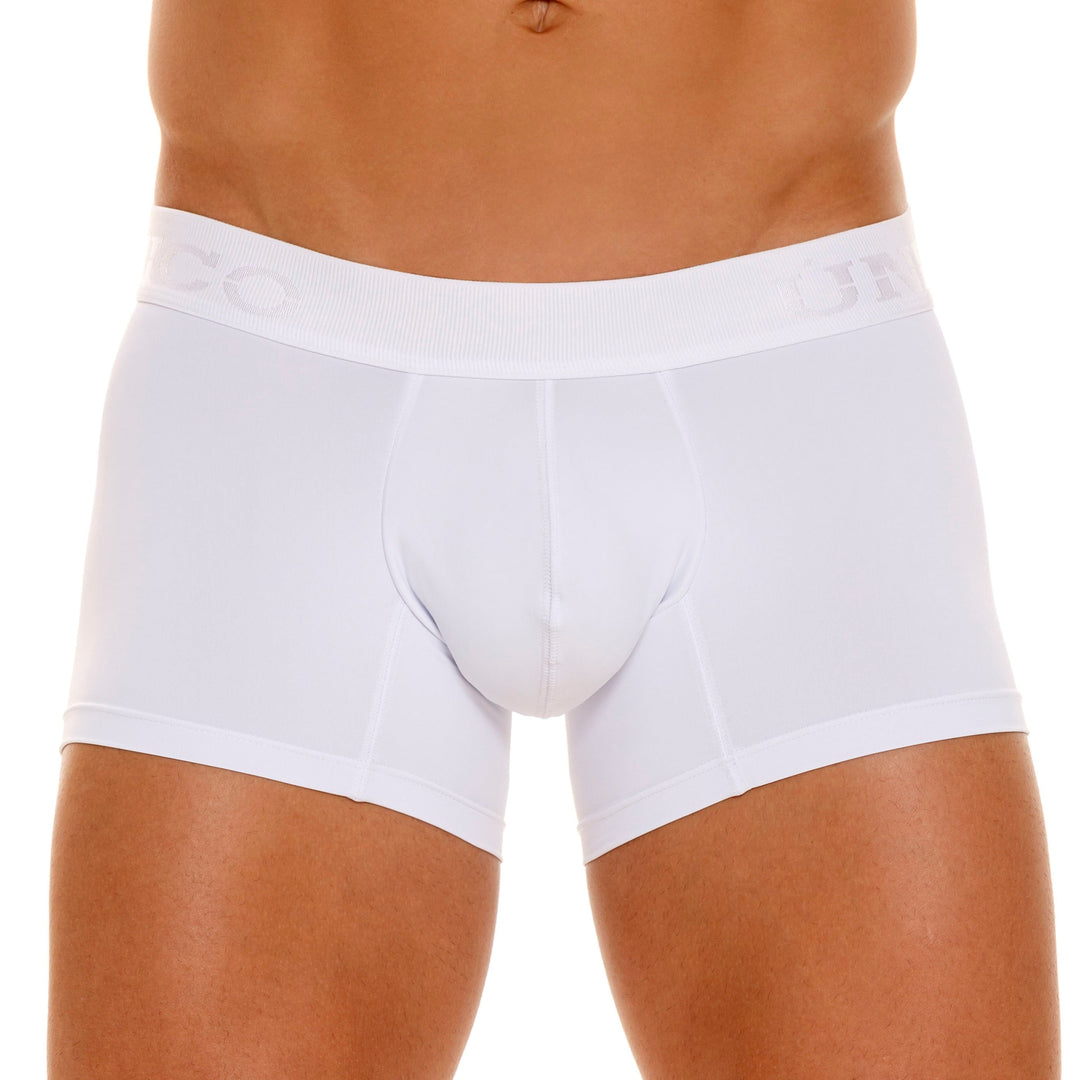 Unico Boxer Corto Tilo M23 - Men's White Microfiber Trunk Boxer Brief