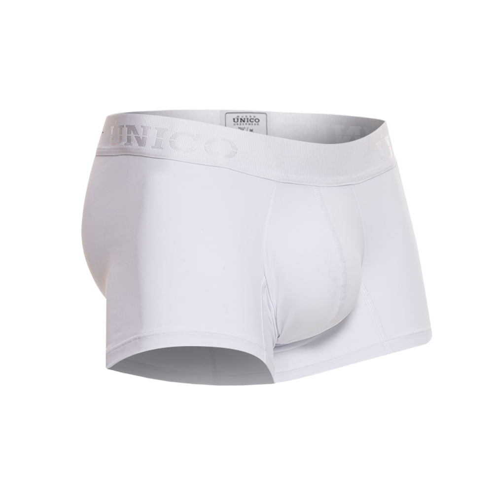 Unico Boxer Corto Tilo M23 - Men's White Microfiber Trunk Boxer Brief