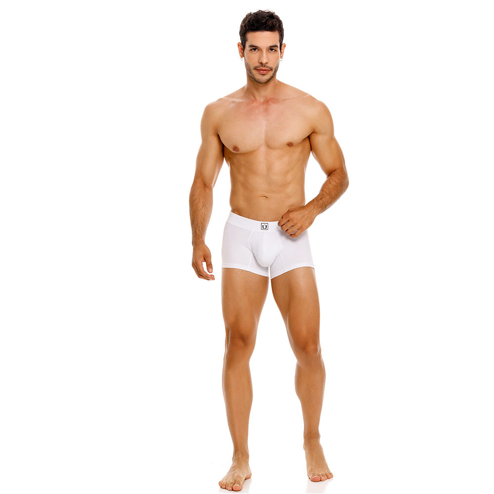 Mundo Único Men’s Capas White Short Boxer Briefs - Luxury Cotton Pouch Underwear (Trunk)