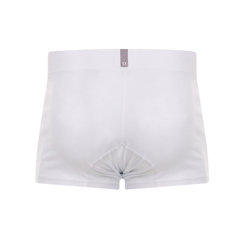 Mundo Único Men’s Capas White Short Boxer Briefs - Luxury Cotton Pouch Underwear (Trunk)