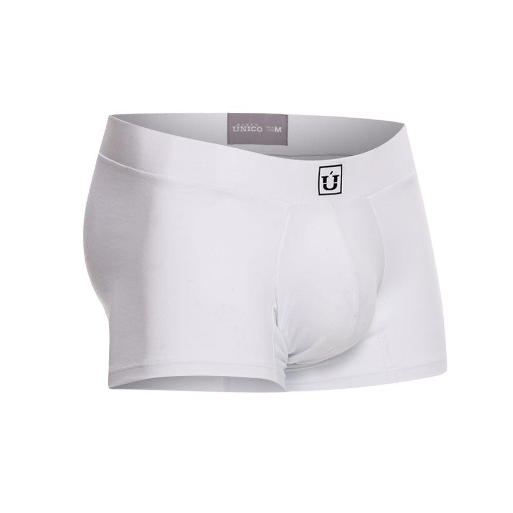 Mundo Único Men’s Capas White Short Boxer Briefs - Luxury Cotton Pouch Underwear (Trunk)
