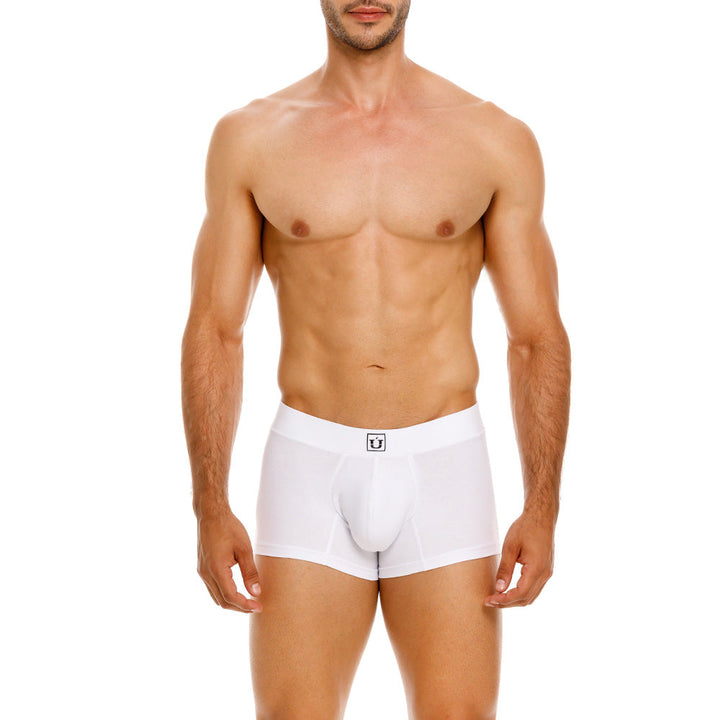 Mundo Único Men’s Capas White Short Boxer Briefs - Luxury Cotton Pouch Underwear (Trunk)