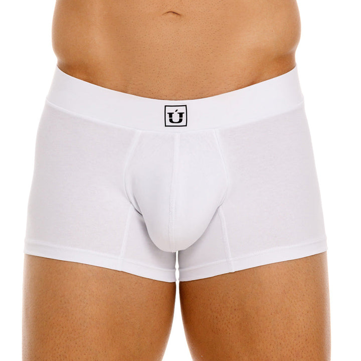 Mundo Único Men’s Capas White Short Boxer Briefs - Luxury Cotton Pouch Underwear (Trunk)
