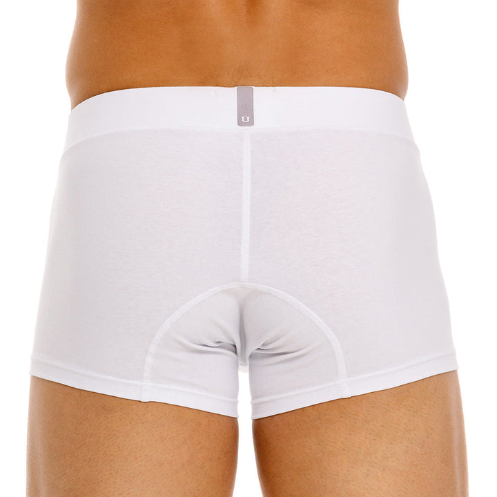 Mundo Único Men’s Capas White Short Boxer Briefs - Luxury Cotton Pouch Underwear (Trunk)