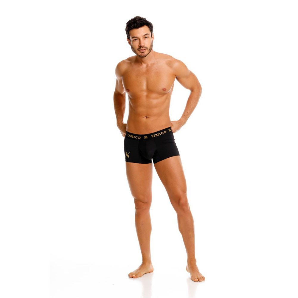 Unico Conquistador Men's Short Boxer Brief - Black & Gold Edition