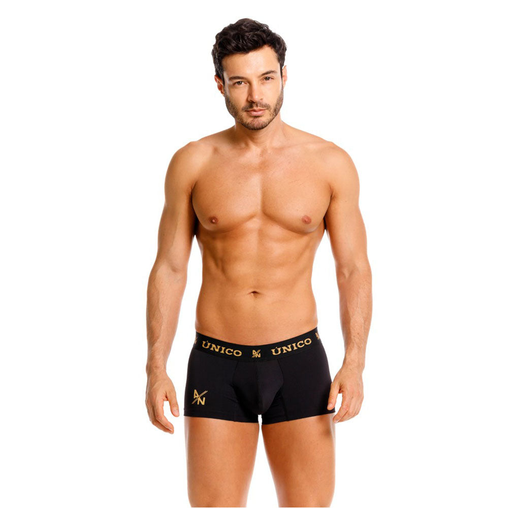 Unico Conquistador Men's Short Boxer Brief - Black & Gold Edition