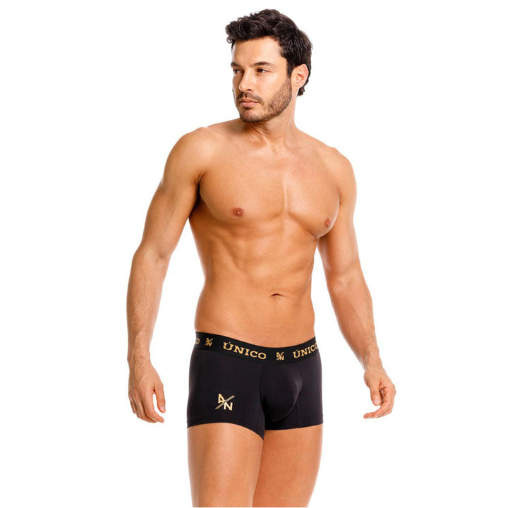 Unico Conquistador Men's Short Boxer Brief - Black & Gold Edition