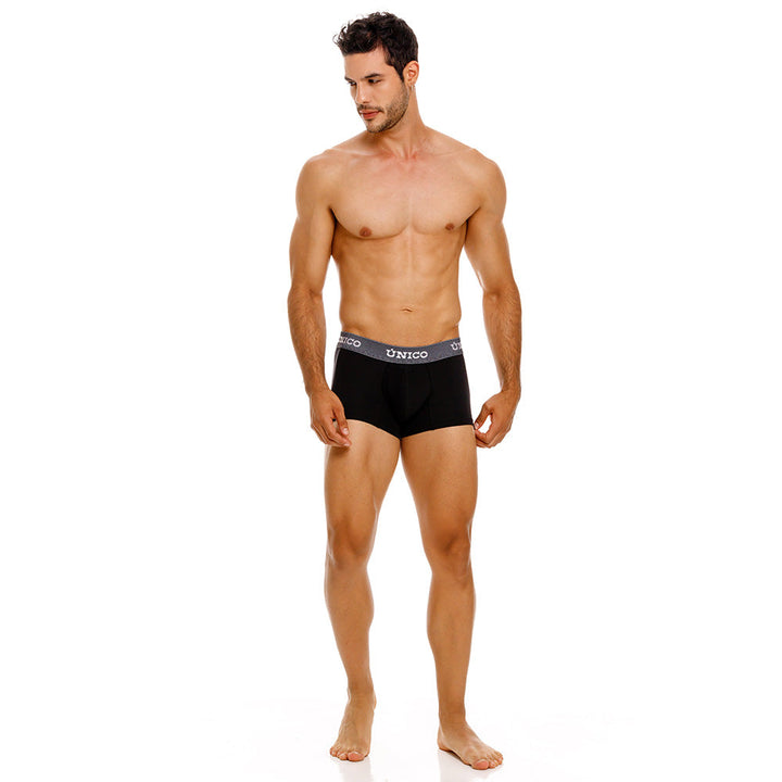 Mundo Unico Men’s Bóxer Corto Cratos Negro - Microfiber Short Boxer Briefs with Suspension Pouch