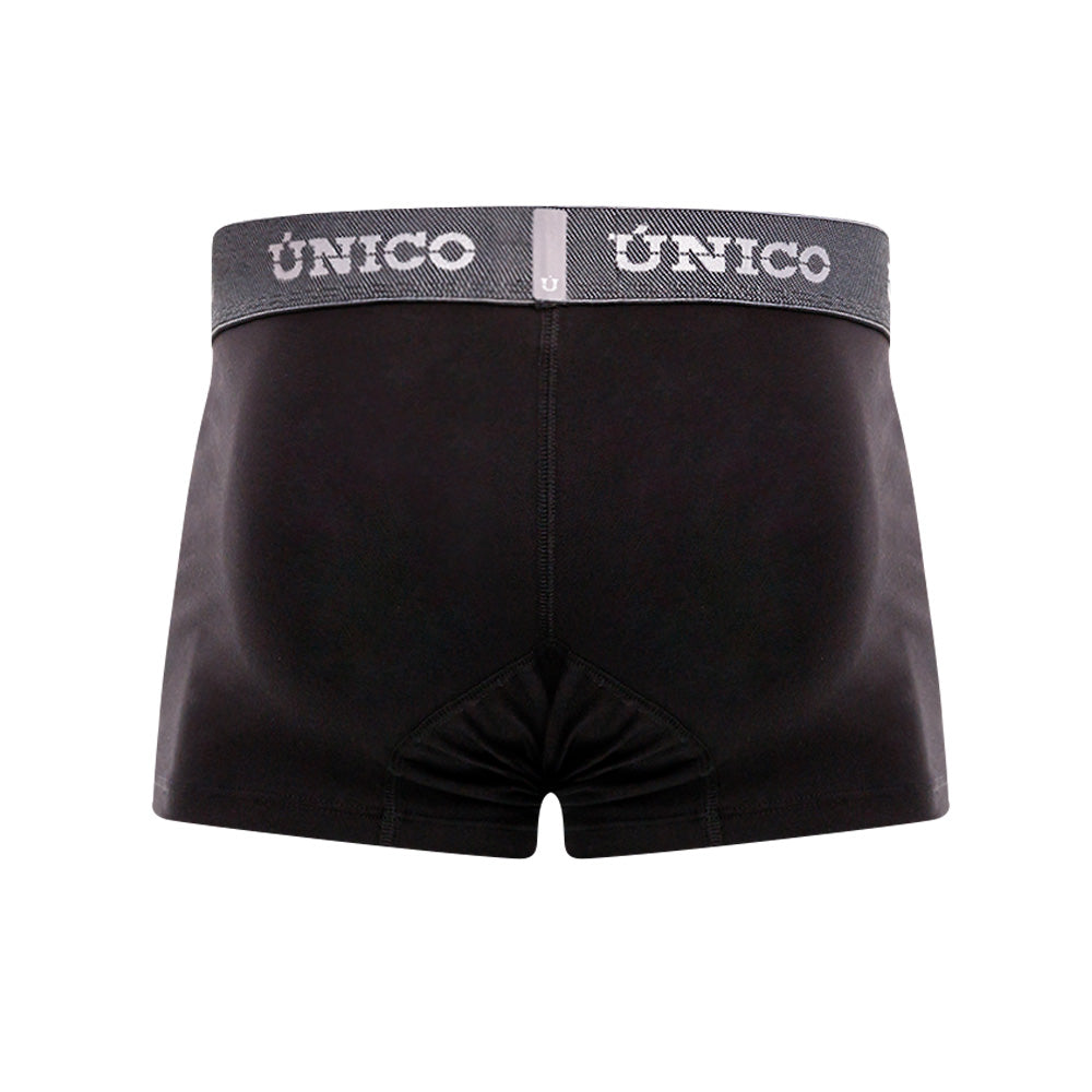 Mundo Unico Men’s Bóxer Corto Cratos Negro - Microfiber Short Boxer Briefs with Suspension Pouch