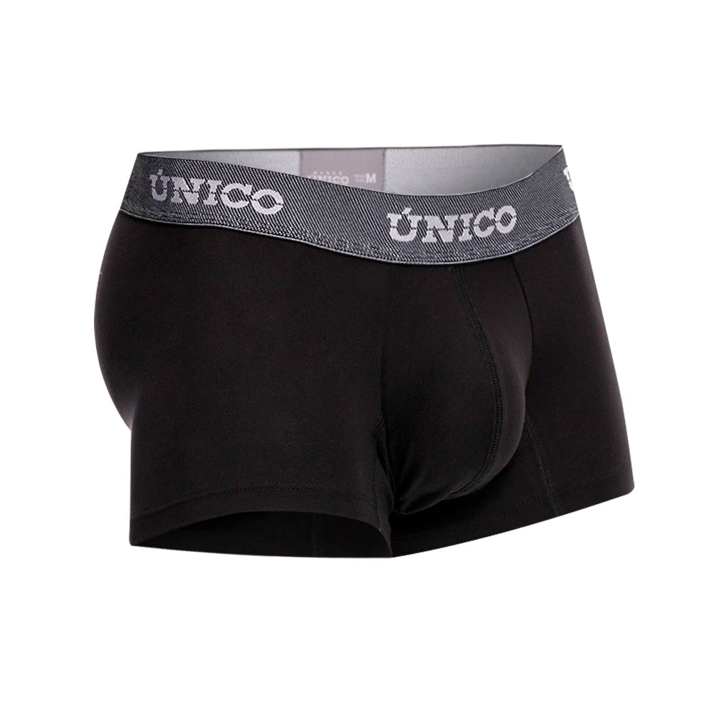 Mundo Unico Men’s Bóxer Corto Cratos Negro - Microfiber Short Boxer Briefs with Suspension Pouch