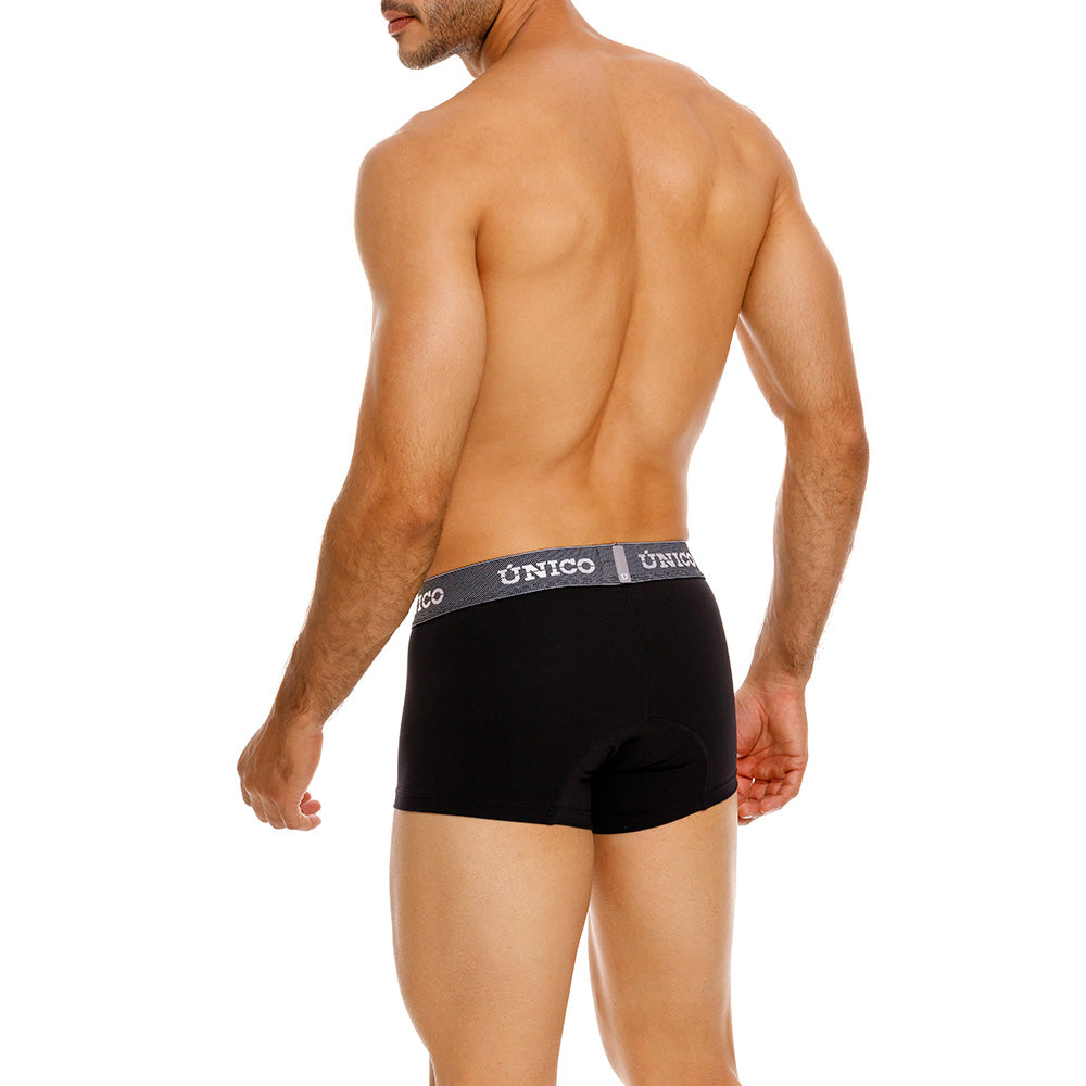 Mundo Unico Men’s Bóxer Corto Cratos Negro - Microfiber Short Boxer Briefs with Suspension Pouch