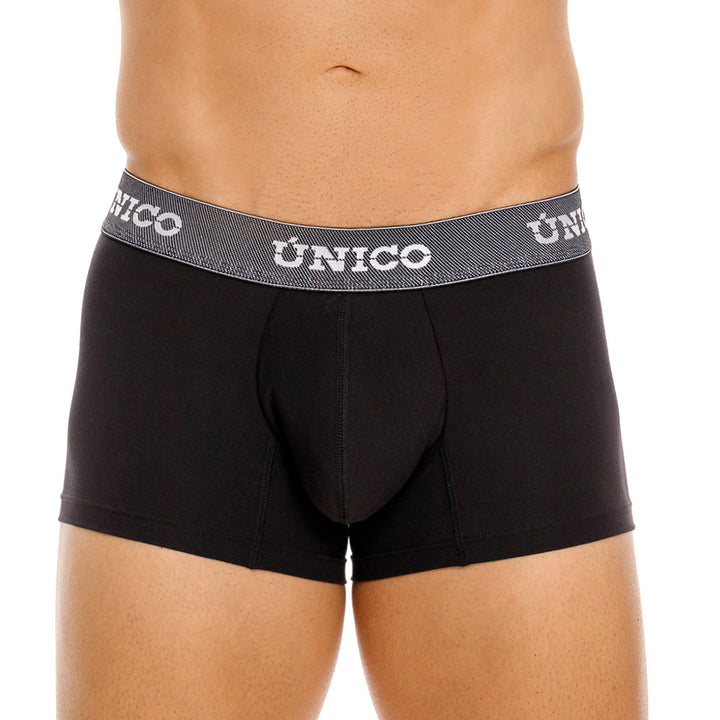 Mundo Unico Men’s Bóxer Corto Cratos Negro - Microfiber Short Boxer Briefs with Suspension Pouch