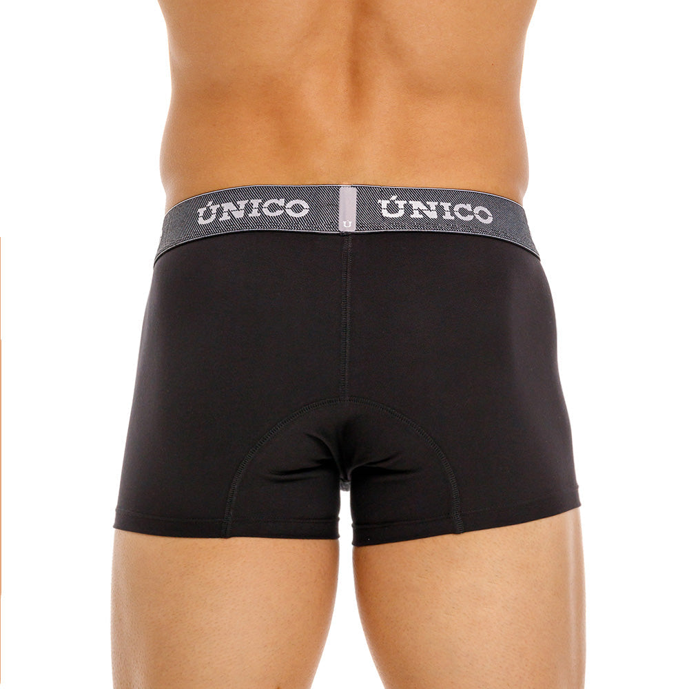 Mundo Unico Men’s Bóxer Corto Cratos Negro - Microfiber Short Boxer Briefs with Suspension Pouch