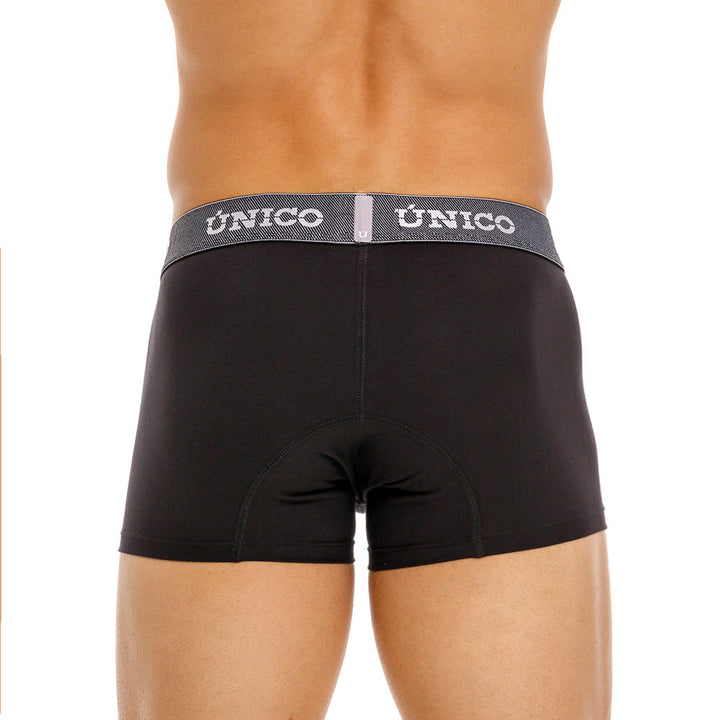 Mundo Unico Men’s Bóxer Corto Cratos Negro - Microfiber Short Boxer Briefs with Suspension Pouch