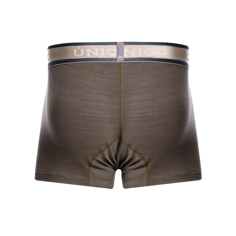 Mundo Unico Denali Men's Cotton Short Boxer Briefs - Green (Verde)