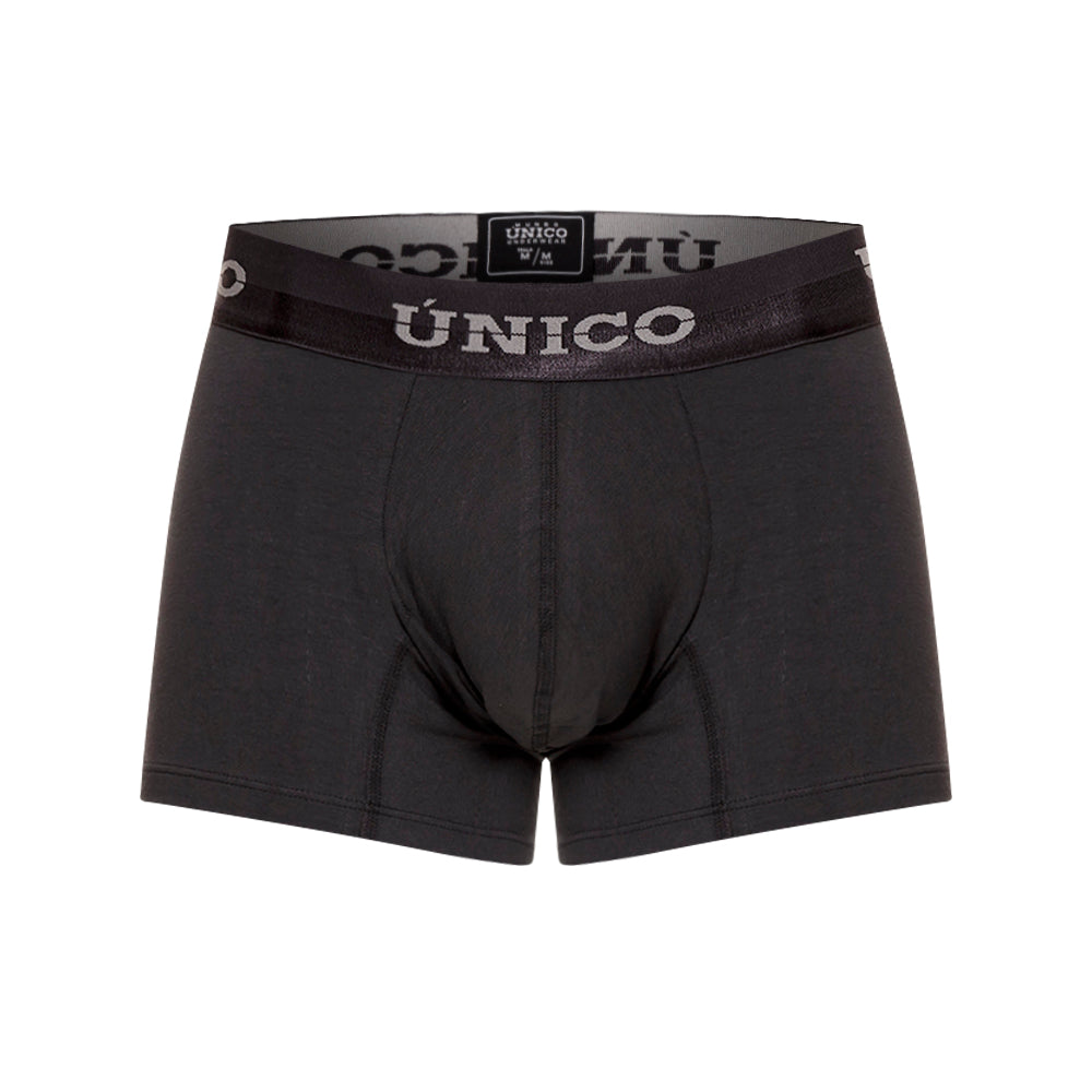 Mundo Unico Men's Mongoy A23 Short Boxer Briefs - Solid Grey Premium Cotton Underwear