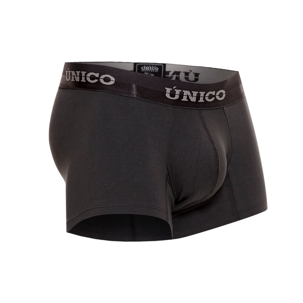 Mundo Unico Men's Mongoy A23 Short Boxer Briefs - Solid Grey Premium Cotton Underwear